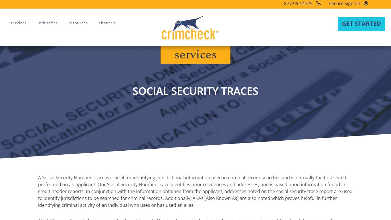 Social Security Traces | Verification Services | Crimcheck